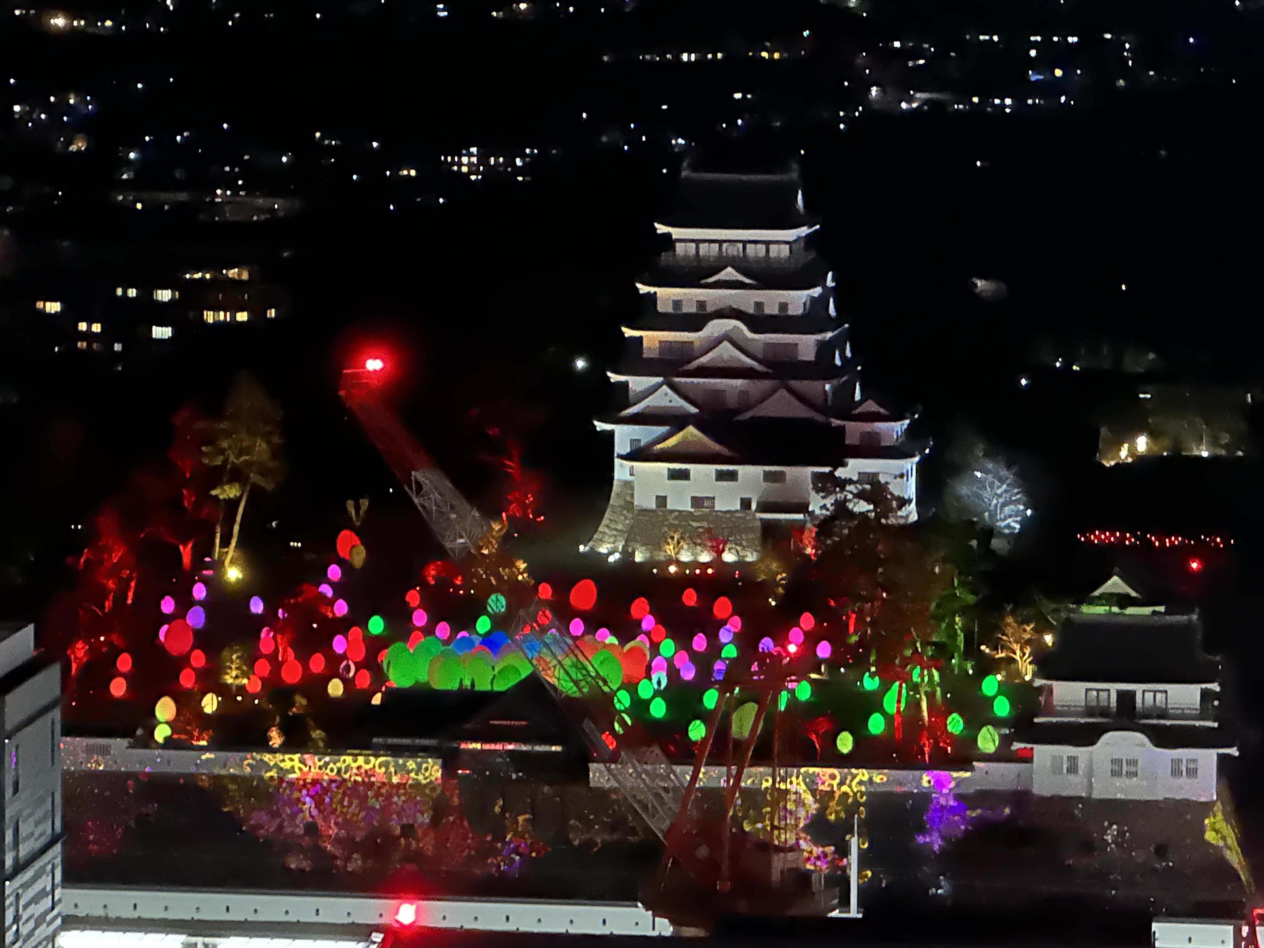 福山ローズ日本語学院 福山城夜景